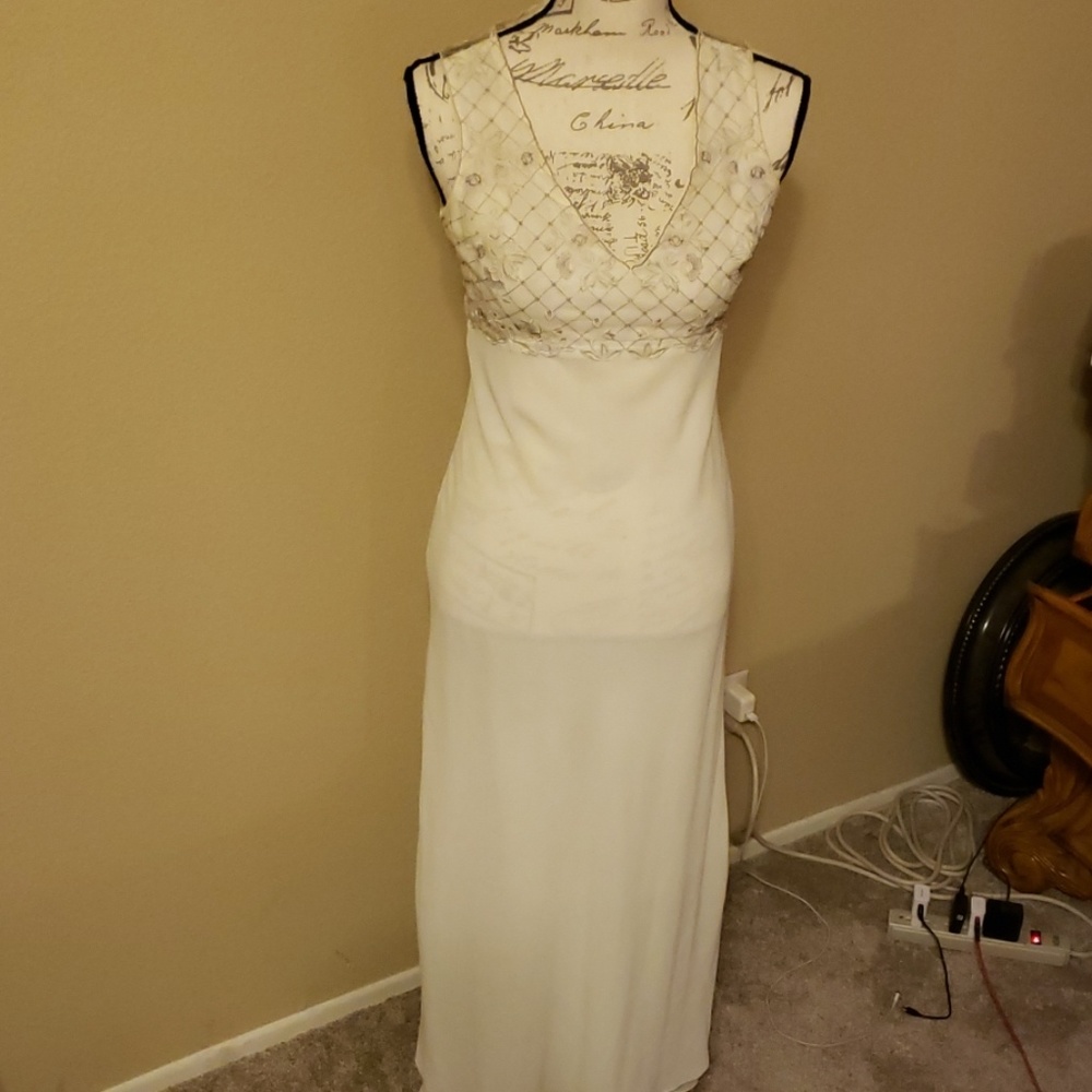 White dress with shawl